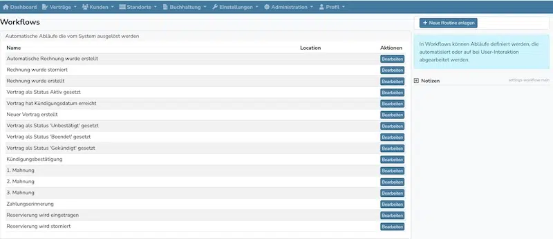 Software für Lagerraumverwaltung - Übersicht der Workflows